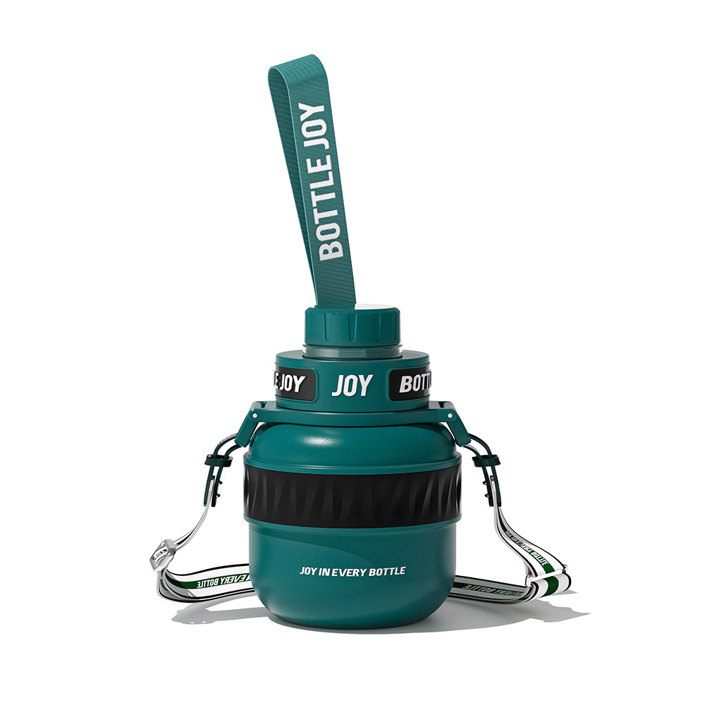 BOTTLE JOY Stainless-Steel Water Bottle: Leakproof Lid, Perfect Sip, Double Insulated, Eco-Friendly, Dishwasher Safe & Stylish Strap (Forest, 32/48 oz) - Image 3