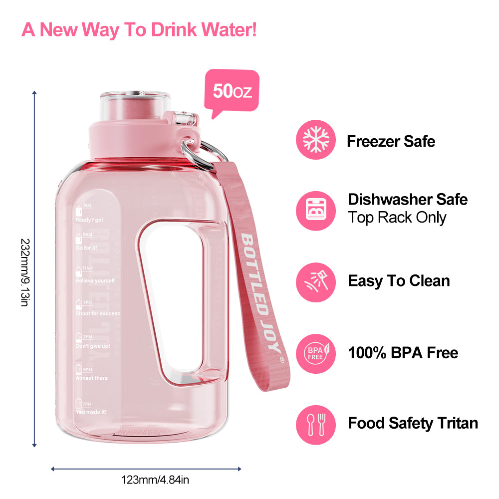 Bottle Joy Classic I Glug jug Large Capacity Water Bottle, 2.5L/84OZ BPA Free PETG material - Image 14