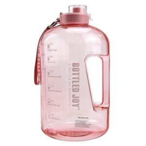 Leak proof 2.5L sports water bottle with motivational time marker gym fitness water jug with rope