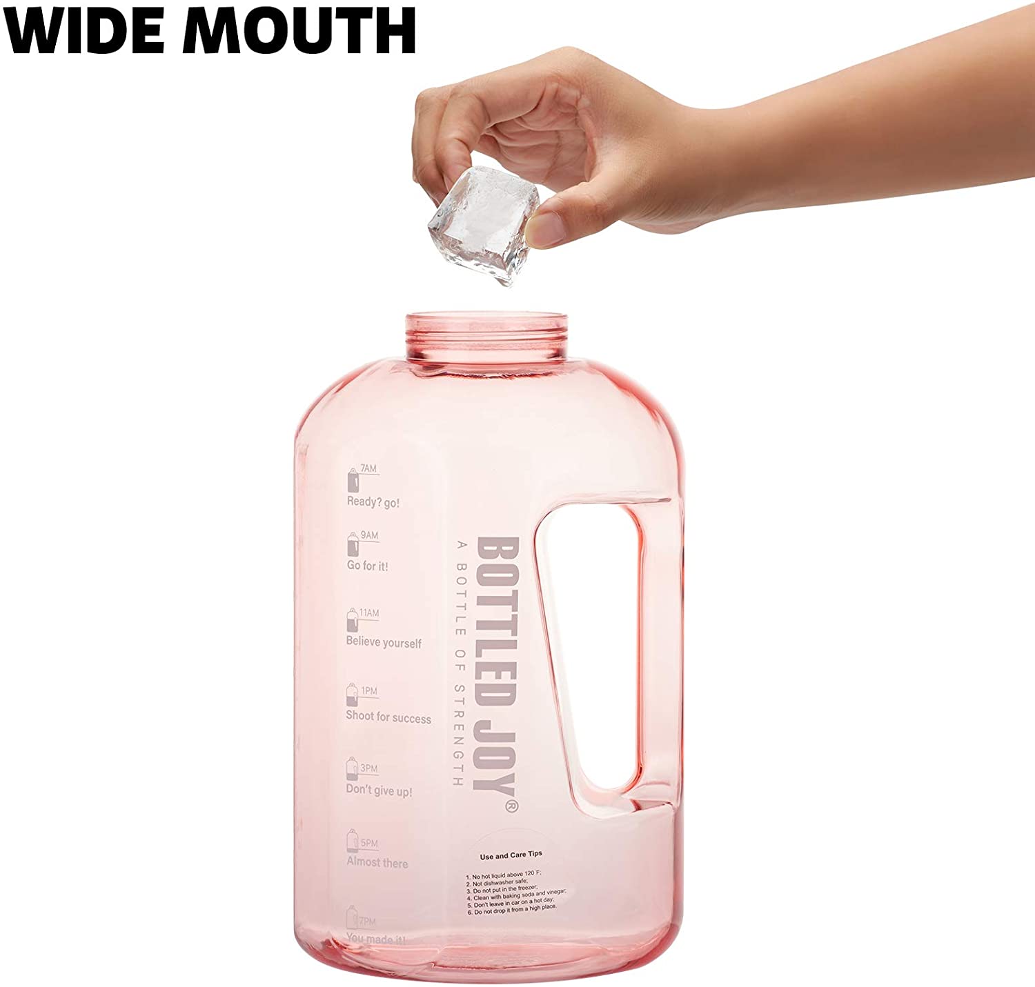 Leak proof 2.5L sports water bottle with motivational time marker gym fitness water jug with rope - Image 3