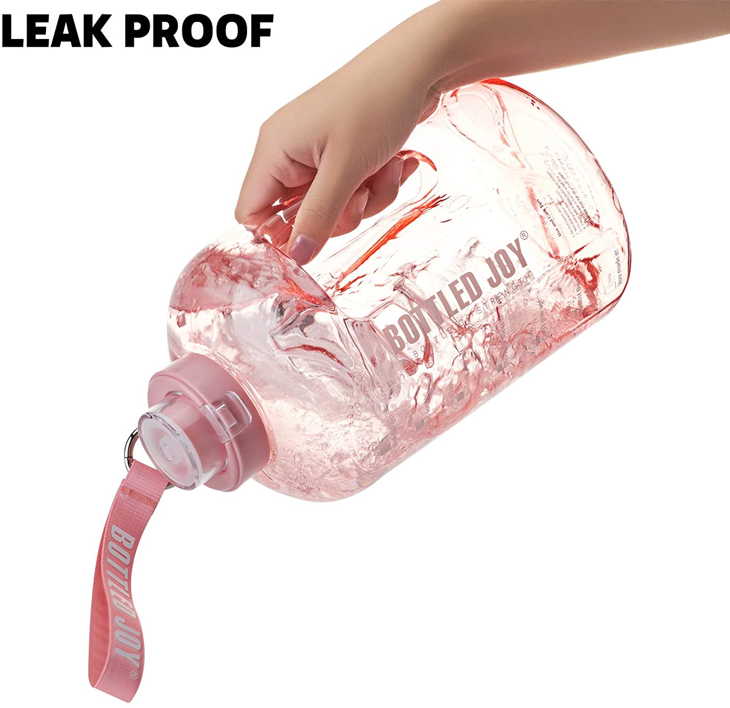 Leak proof 2.5L sports water bottle with motivational time marker gym fitness water jug with rope - Image 5